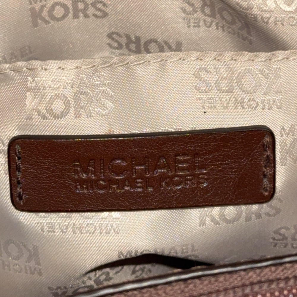 MICHAEL KORS Large Handbag Hamilton Zebra Print Brown Ivory AUTHENTIC - Picture 14 of 14